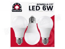 Comprar bombilla LED 6W E27 POKERDELED Blister